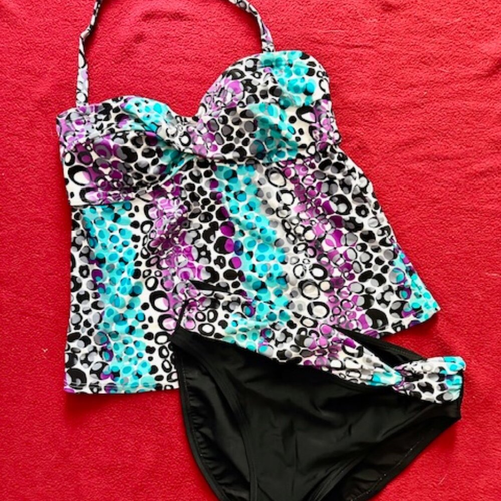 Tropical Honey 2-Piece Tankini Swimsuit - Sz 10